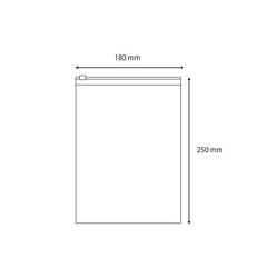 Tašky na zip bez štítků (d x š) 250 mm x 180 mm transparentní polyetylén