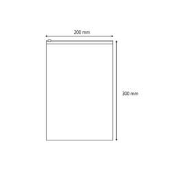 Tašky na zip bez štítků (d x š) 300 mm x 200 mm transparentní polyetylén