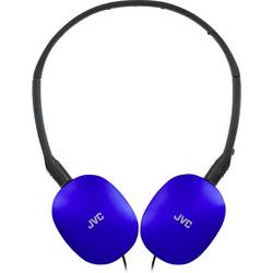 JVC HA-S160M-AU Sluchátka On Ear kabelová stereo modrá složitelná, headset Hi-Fi