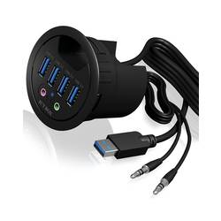 ICY BOX 6 portů USB-C® (USB 3.1) Multiport hub černá