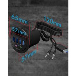 ICY BOX 6 portů USB-C® (USB 3.1) Multiport hub černá