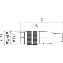 binder 09 0329 02 12 09 0329 02 12-20 Kabelová zástrčka, 1 ks