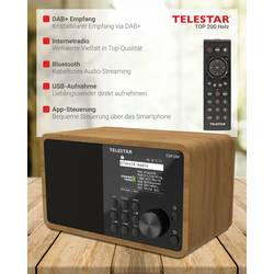 Telestar TOP 200 Holz 5701200 internetové přenosné rádio, internetové, DAB+, FM, Bluetooth, USB, Wi-Fi, AUX, dřevo