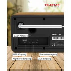 Telestar TOP 200 Holz 5701200 internetové přenosné rádio, internetové, DAB+, FM, Bluetooth, USB, Wi-Fi, AUX, dřevo