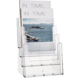 Helit H2352402 H2352402 stojan na prospekty čiré sklo DIN A4 na výšku Počet přihrádek 4 1 ks (š x v x h) 240 x 340 x 192 mm