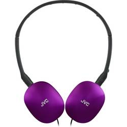JVC HA-S160M-VU Sluchátka On Ear kabelová stereo fialová složitelná, headset Hi-Fi