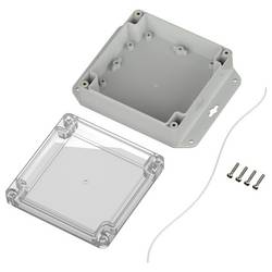 TRU COMPONENTS 6U07121205737 TC-13865300 Průmyslová skříň 151.4 x 121.4 x 45 ABS-PC transparentní, světle šedá 1 ks