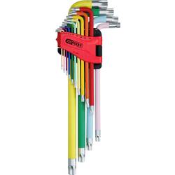 KS Tools 151.4440 TX sada klíčů T 8, T 10, T 15, T 20, T 25, T 27, T 30, T 40, T 45, T 50, T 55, T 60, T 70, T 80 14dílná