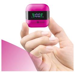 Cellularline Headset do uší (In Ear) Bluetooth®, Bez kabelu růžová, černá Nabíjecí pouzdro, Indikátor nabití, regulace hlasitosti