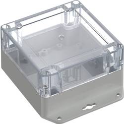 TRU COMPONENTS 6U07111106737 TC-13865284 Průmyslová skříň 136.5 x 106.5 x 60.1 ABS-PC světle šedá, transparentní 1 ks