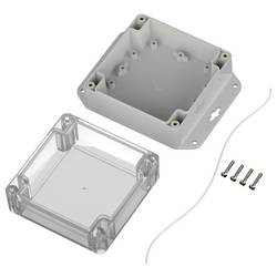 TRU COMPONENTS 6U07111106737 TC-13865284 Průmyslová skříň 136.5 x 106.5 x 60.1 ABS-PC světle šedá, transparentní 1 ks