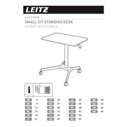 Leitz psací stůl pro práci vsedě i ve stoje bílá 65360001 Barva stolní desky: bílá výškově nastavitelné, s kolečky max. výška: 1140 mm