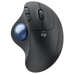 Logitech ERGO M575S myš, přenos bezdrátový, 5 tlačítko, 2000 dpi, grafit, modrá (metalíza)