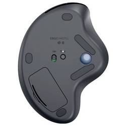 Logitech ERGO M575S myš, přenos bezdrátový, 5 tlačítko, 2000 dpi, grafit, modrá (metalíza)