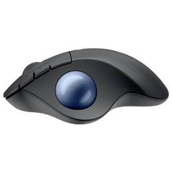 Logitech ERGO M575S myš, přenos bezdrátový, 5 tlačítko, 2000 dpi, grafit, modrá (metalíza)