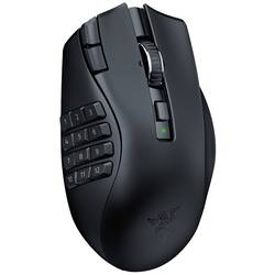 RAZER Naga V2 HyperSpeed optická ergonomická herní myš, přenos Bluetooth®, bezdrátový, 21 tlačítko, 30000 dpi, černá