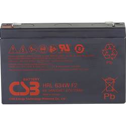 CSB Battery HRL 634W high-rate longlife HRL634W olověný akumulátor 6 V 8.4 Ah olověný se skelným rounem (š x v x h) 151 x 99 x 34 mm plochý konektor 6,35 mm