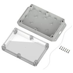 TRU COMPONENTS 6U07211406737 TC-13865332 Průmyslová skříň 243.5 x 141.5 x 60.1 ABS-PC světle šedá, transparentní 1 ks