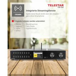 Telestar TOP 550 Schwarz tuner černá internetové rádio, Bluetooth®, CD přehrávač, DAB+, USB