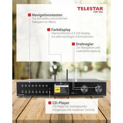 Telestar TOP 550 Schwarz tuner černá internetové rádio, Bluetooth®, CD přehrávač, DAB+, USB