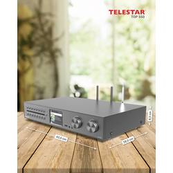 Telestar TOP 550 Schwarz tuner černá internetové rádio, Bluetooth®, CD přehrávač, DAB+, USB