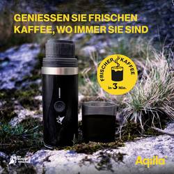 Aqiila Coffeebird Portable espresso machine kapslový kávovar černá připraví šálků najednou=5 #####für unterwegs / portable