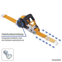 Petex 43197335 upínací popruh Přivazovací únosnost napřímo (LC)=1000 daN (d x š x v) 5 m x 3.5 cm x 11.5 cm přezka se zubatým páskem EN 12195-2