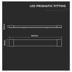 V-TAC SMD LED Energetická třída (EEK2021): E (A - G) LED 20 W = 2400 W bílá (Ø x v) 566 mm x 24 mm 1 ks