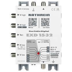 Kathrein EXD 1532 rozdělovač satelitního signálu Vstupy (vícenásobný spínač): 5 (4 SAT/1 terestrický) Počet účastníků: 32 Standby