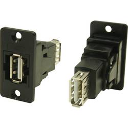 adaptér, zásuvka, vestavná USB zdířka typ A ⇔ USB zdířka typ A CP30608N Cliff Množství: 1 ks