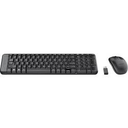 Logitech MK220 bezdrátový sada klávesnice a myše UK anglická, QWERTY černá