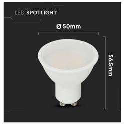 V-TAC 21202-6 SMD LED Energetická třída (EEK2021) F (A - G) GU10 4.5 W = 35 W denní bílá 1 ks