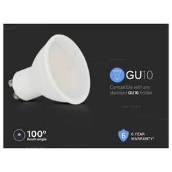 V-TAC 21202-6 SMD LED Energetická třída (EEK2021) F (A - G) GU10 4.5 W = 35 W denní bílá 1 ks