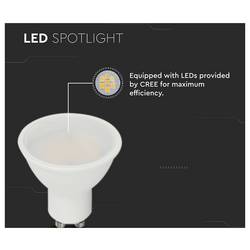 V-TAC 21203-6 SMD LED Energetická třída (EEK2021) F (A - G) GU10 4.5 W = 35 W bílá 1 ks