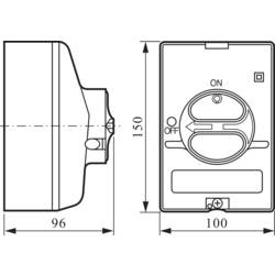 BACO 172061 odpínač 25 A 1 x 90 ° žlutá, červená 1 ks