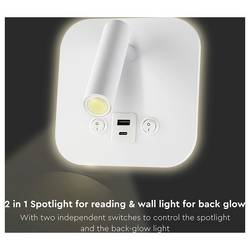 V-TAC 240026 lampička na noční stolek 8 W teplá bílá Energetická třída (EEK2021): F (A - G)