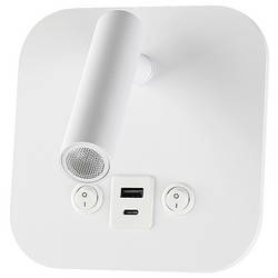 V-TAC VT-80068-W 240026 lampička na noční stolek LED LED 8 W teplá bílá Energetická třída (EEK2021): F (A - G) přírodní bílá