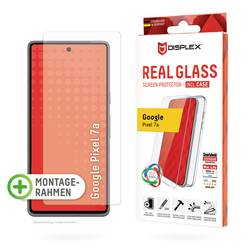 DISPLEX Real Glass + Case ochranné sklo na displej smartphonu Google Pixel 7a 1 ks odolné vůči poškrábání, Chránící proti otiskům prstů 01810