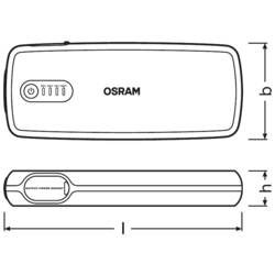 Osram Automotive systém pro rychlé startování auta BATTERYstart 400, OBSL400, max. startovací proud 400 A, 2x USB konektor