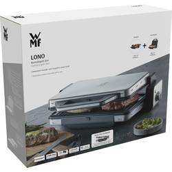 WMF 0415110011 elektrický gril, kontaktní gril, stříbrná, černá