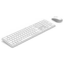 Hama bezdrátový sada klávesnice a myše německá, QWERTZ šedá, bílá