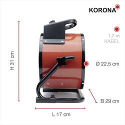 Korona 60002 topný ventilátor 60002 červená/černá
