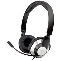Creative HS-720 V2 Headset otevřená (On Ear) kabelová stereo černá, stříbrná regulace hlasitosti, Vypnutí zvuku mikrofonu