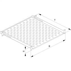 Conteg 26205044 19 palec Zásuvný systém pro síťové stojany (racky) 1 U černá