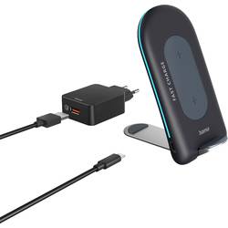 Hama bezdrátová indukční nabíječka 00201689, výstup Qi standard, 2500 mA, šedá