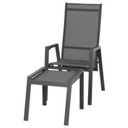 Siena Garden L18213 Zahradní stolička hliník antracit (matný), černá, stříbrná