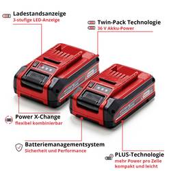 Einhell 18V 3Ah PXC Plus Twinpack náhradní akumulátor pro elektrické nářadí, 3000 mAh Li-Ion, 4511631