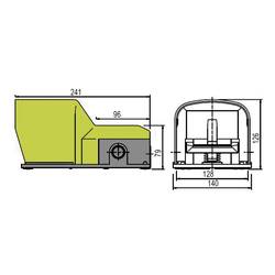 Pizzato Elettrica PX 10111-M2 nožní/ruční tlačítko 250 V/AC 6 A 1 pedál s ochranným krytem 1 spínací kontakt, 1 rozpínací kontakt IP65 1 ks