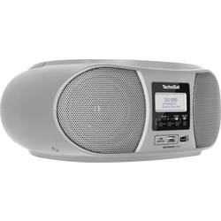 TechniSat DIGITRADIO 1990 0001/3952 rádio s CD, DAB+, FM, AUX, Bluetooth, CD, USB, s USB nabíječkou, funkce alarmu, stříbrná