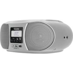 TechniSat DIGITRADIO 1990 0001/3952 rádio s CD, DAB+, FM, AUX, Bluetooth, CD, USB, s USB nabíječkou, funkce alarmu, stříbrná